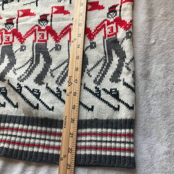 VTGMontage W Small Sweater Turtleneck Ski Mountain Graphic High Neck Old Money - Picture 3 of 11